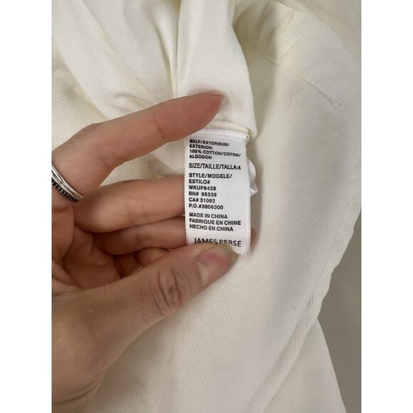 James Perse Jumpsuit Ivory Ultra Fine Corduroy $325 Women’s XL Read - Picture 8 of 12